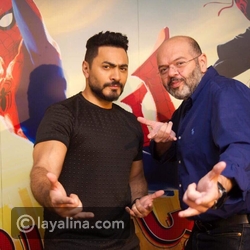 فيديو: مفاجأة.. تامر حسني يلعب دور سبايدرمان في فيلمه الجديد