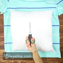 شاهد بالفيديو كيف يمكن تحويل القميص إلى غطاء وسادة مميز!