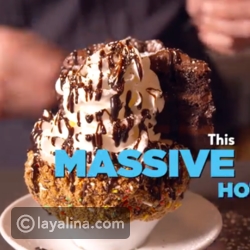 بالفيديو المعنى الحقيقي كيك الشوكولاتة الساخنة العملاقة