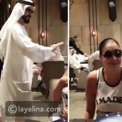 فيديو حاكم دبي الشيخ محمد بن راشد يمازح غادة عبد الرازق بشكل مفاجئ!